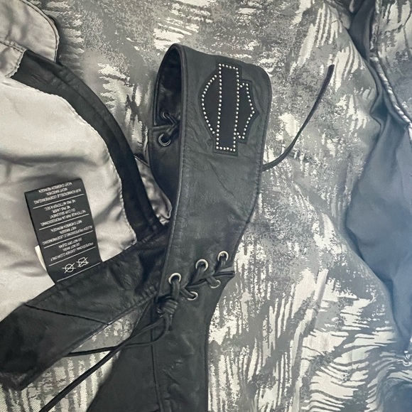 Women’s Harley Chaps beaded logo down the legs - Picture 6 of 8